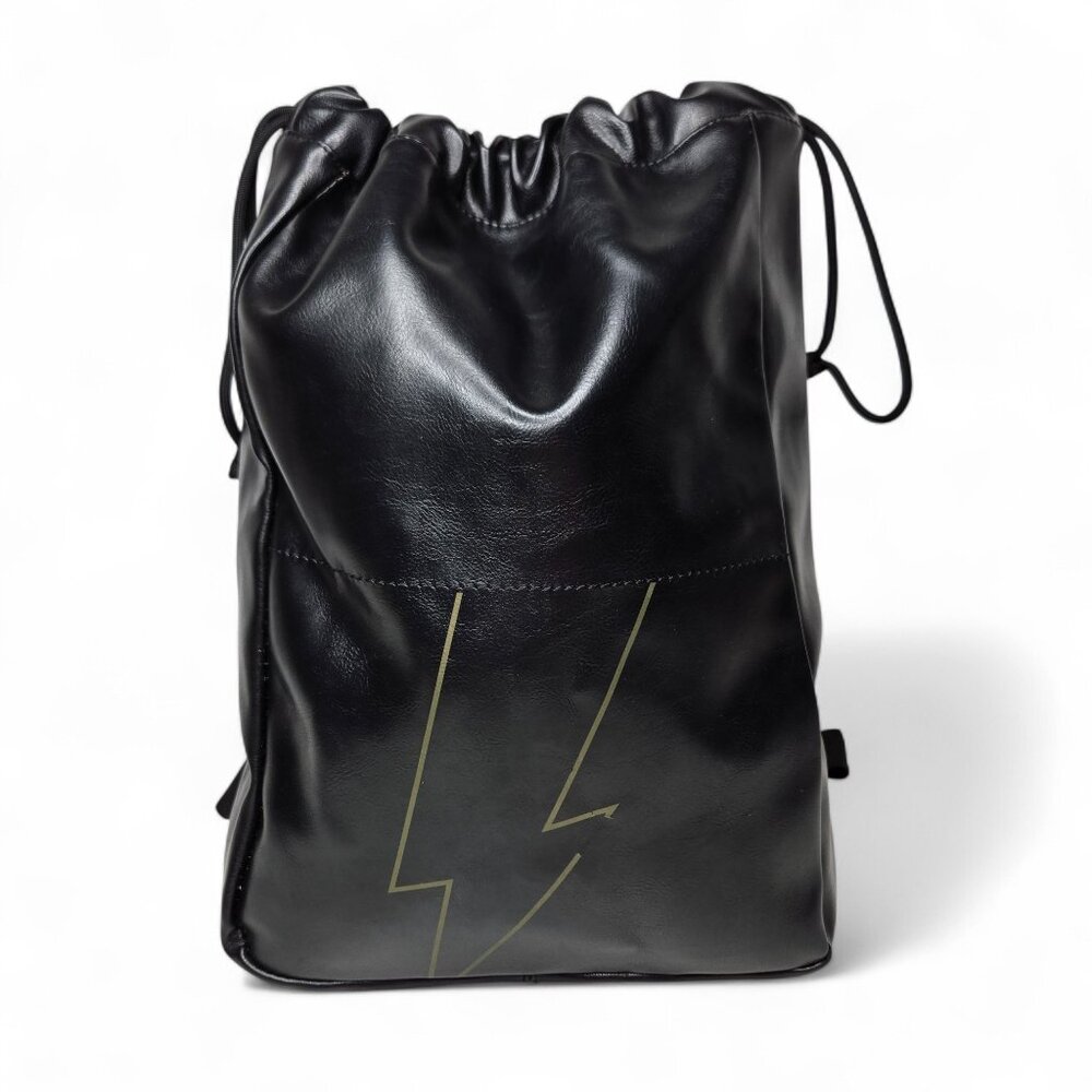 Carolina Herrera Bad Boy New York Cinch Top Back Pack Vegan Leather Academic
